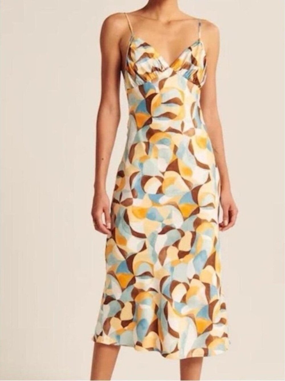 Abercrombie Colorful Satin Midi